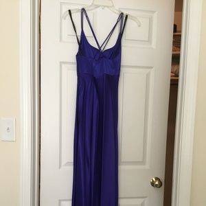 Royal blue satin dress size 6